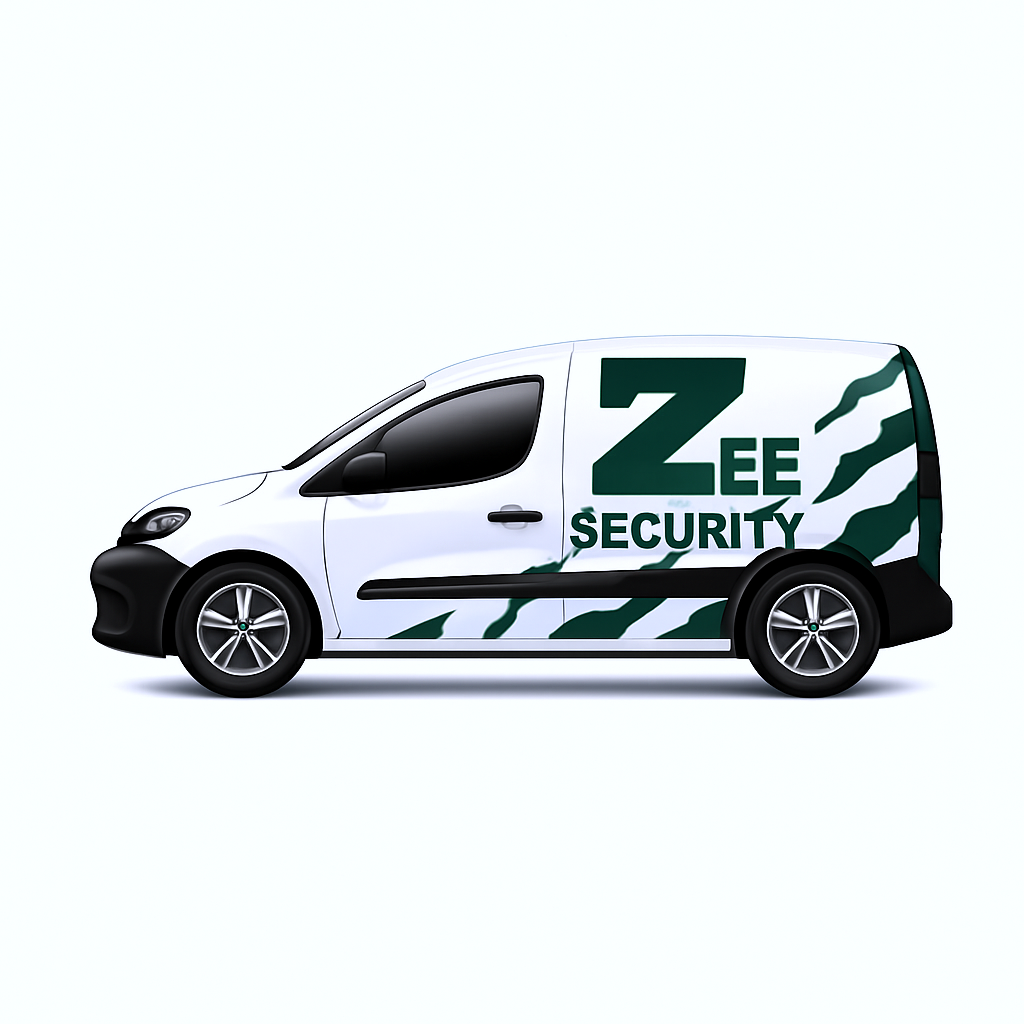 Zee Security Ltd branded security vehicle
